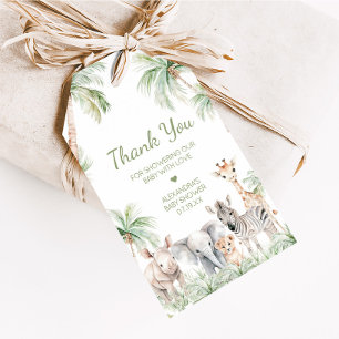 Étiquettes-cadeau Jungle Safari Wild One Animals Favoriser Les Tags