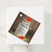 Étiquettes Cadeau Jus de lait blanc rustique avec Mariage de fleurs  (En situation)