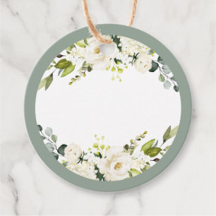 Étiquettes Cadeau Jus de mimosa gris blanc Tags pour écriture manusc