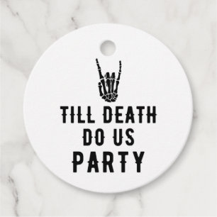 Étiquettes Cadeau Jusqu'à ce que la mort nous sépare : Baby Shower d