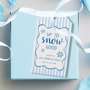 Étiquettes-cadeau Jusqu'à Neige Bonne Bachelorette Flocon de Neige