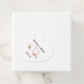 Étiquettes Cadeau Just Married Bride & Groom Names Wedding Date (En situation)