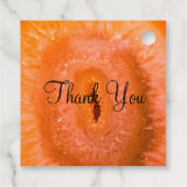 Étiquettes Cadeau Juste Marié Orange Agate (Dos)