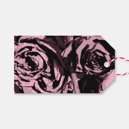 Étiquettes-cadeau Juste quelques Roses (Devant (Horizontal))