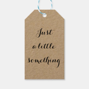 Étiquettes-cadeau "Juste un petit quelque chose" Minimaliste Kraft