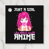 Étiquettes Cadeau Juste Une Fille Qui Aime Vraiment Anime (Devant)