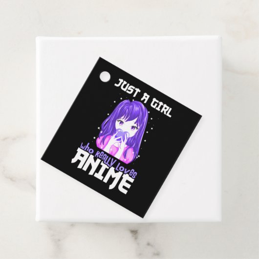 Étiquettes Cadeau Juste une fille qui aime vraiment l'Anime en viole (En situation)