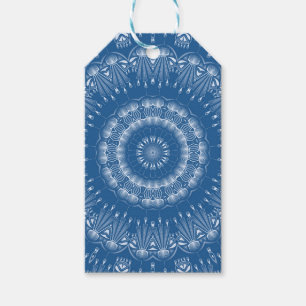 Étiquettes-cadeau Kaleidoscopic mosaic abstract circle ornamental na