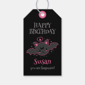 Étiquettes-cadeau Kawaii Bat Halloween fête d'anniversaire (Devant)