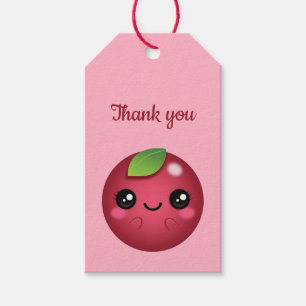 Étiquettes-cadeau Kawaii Cranberry