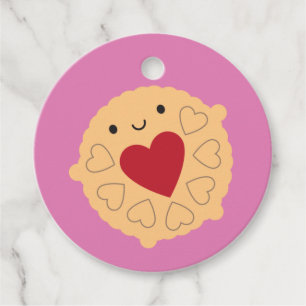 Étiquettes Cadeau Kawaii Jammie Dodger Biscuit