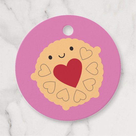 Étiquettes Cadeau Kawaii Jammie Dodger Biscuit (Devant)