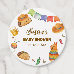 Étiquettes Cadeau Kawaii Rustic Fiesta Taco Bout Un Baby shower