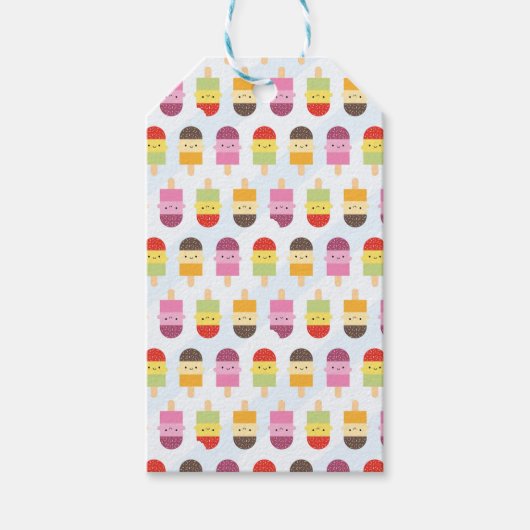 Étiquettes-cadeau Kawaii Summer Ice Lollies / Popsicles (Devant)