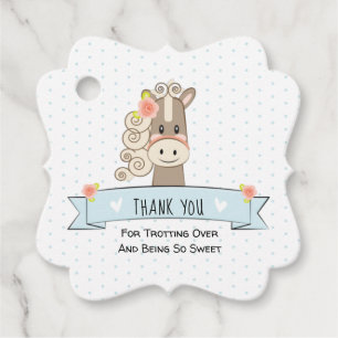 Étiquettes Cadeau Kentucky Derby Horse Baby shower Favoriser Tag Gir