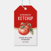 Étiquettes-cadeau ketchup à la tomate maison avec tomate rouge (Devant)
