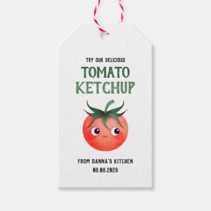 Étiquettes-cadeau Ketchup de tomate fait maison avec petit tomate