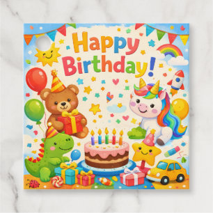 Étiquettes Cadeau Kids Happy Birthday Gift Tag