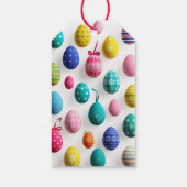 Étiquettes-cadeau Kids Photos Easter Painted Eggs (Dos)