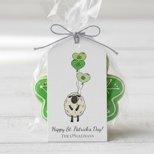 Étiquettes-cadeau Kids St. Patrick’s Day Sheep & Shamrock
