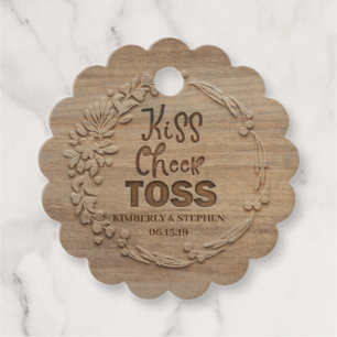 Étiquettes Cadeau Kiss Cheer Toss Mariage Petals Toss