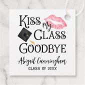 Étiquettes Cadeau Kiss My Class Goodbye Funny Graduation (Dos)