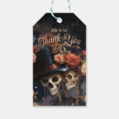 Étiquettes-cadeau Kisser Skeletons Élégant Mariage gothique Vintage (Devant)