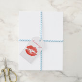 Étiquettes-cadeau Kissing Red lips (Avec de laficelle)