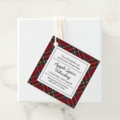 Étiquettes Cadeau Kit de perfusion de cocktail Tartan de vacances cl (En situation)