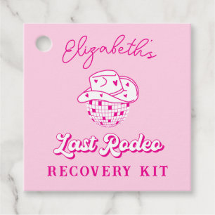 Étiquettes Cadeau Kit de récupération de dernière cowgirl de rodéo p