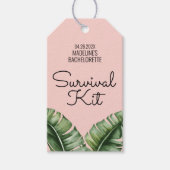 Étiquettes-cadeau Kit de survie Feuille banane tropicale (Devant)
