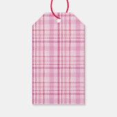 Étiquettes-cadeau Kitsch Pink Christmas Tree Red Bows Vacances (Dos)