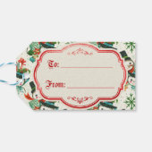 Étiquettes-cadeau Kitschy Retro Snowmen (Dos Horizontal)