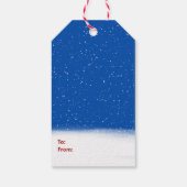 Étiquettes-cadeau Kitten à Santa Hat et Snowflakes (Dos)