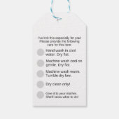 Étiquettes-cadeau Knit à main pour vous Personnalisé avec les inform (Dos)