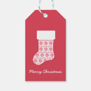 Étiquettes-cadeau Knit d'hiver Noël Stocker Tags cadeaux