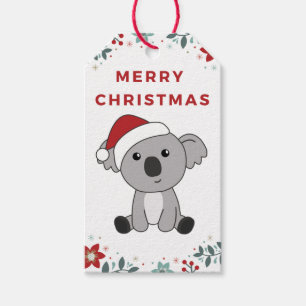 Étiquettes-cadeau Koala Christmas Snow Winter Animals Koalas Gift Ta