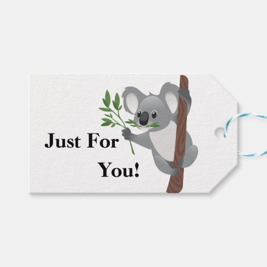 Étiquettes-cadeau Koala rien que pour vous  (Devant (Horizontal))