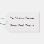 Étiquettes-cadeau Koi bleu et blanc (Dos Horizontal)