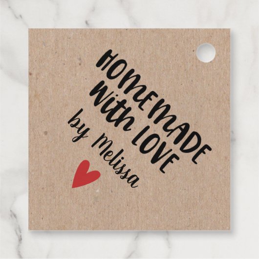 Étiquettes Cadeau Kraft Personnalisé Fait Maison Avec Balises Cadeau (Dos)