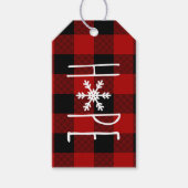 Étiquettes-cadeau Kraft Red Buffalo Plaid Hope & Christmas (Devant)