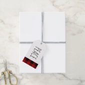 Étiquettes-cadeau Kraft Red Buffalo Plaid & Peace Christmas Cadeau T (Avec de la ficelle)