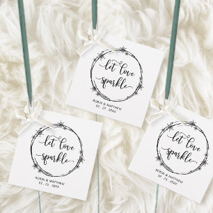 Étiquettes Cadeau Kraft Unique, Que L'Amour Étincelle