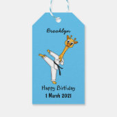 Étiquettes-cadeau Kung Fu giraffe (Dos)