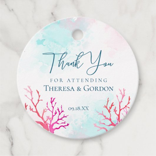 Étiquettes Cadeau La barrière de corail côtière (Devant)
