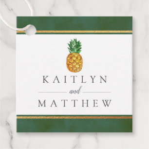 Étiquettes Cadeau La collection de Mariages d'ananas tropicaux