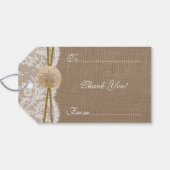 Étiquettes-cadeau La collection de mariages de plage de sable rustiq (Dos (Horizontal))