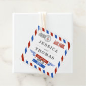 Étiquettes Cadeau La collection moderne de Mariages Airmail (En situation)