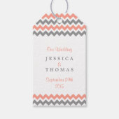 Étiquettes-cadeau La collection moderne de Mariages Chevron - rose e (Devant)