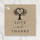 Étiquettes Cadeau La collection Rustic Heart Tree Mariage (Devant)